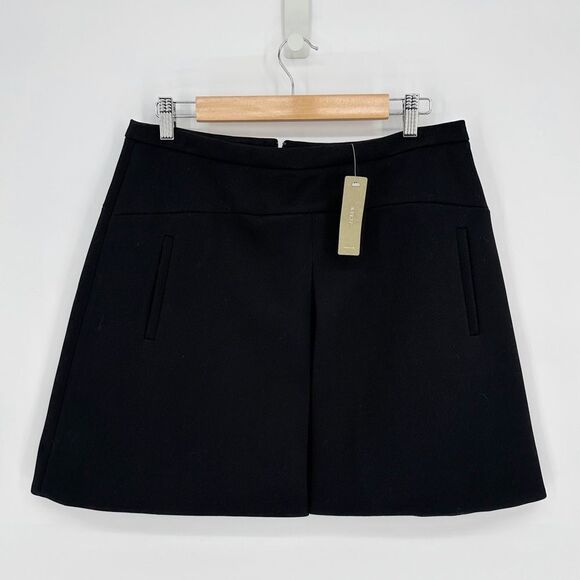 J. Crew Dresses & Skirts - J Crew Structured Mini Skirt in Black High Rise Pockets A-Line Women's 12 NEW